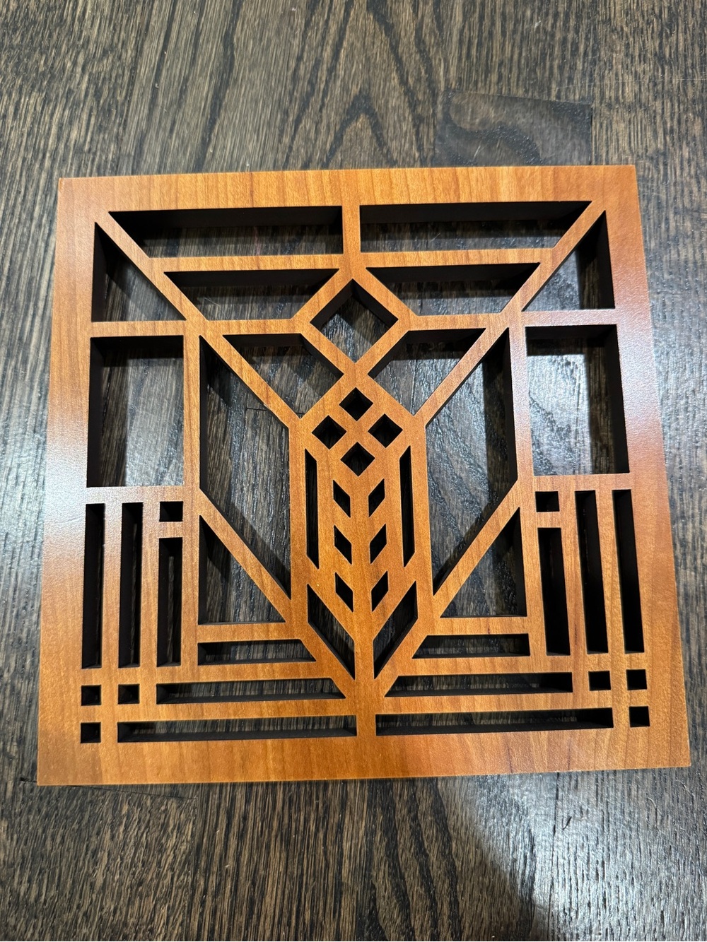 Frank Lloyd Wright Lake Geneva Hardwood Trivet